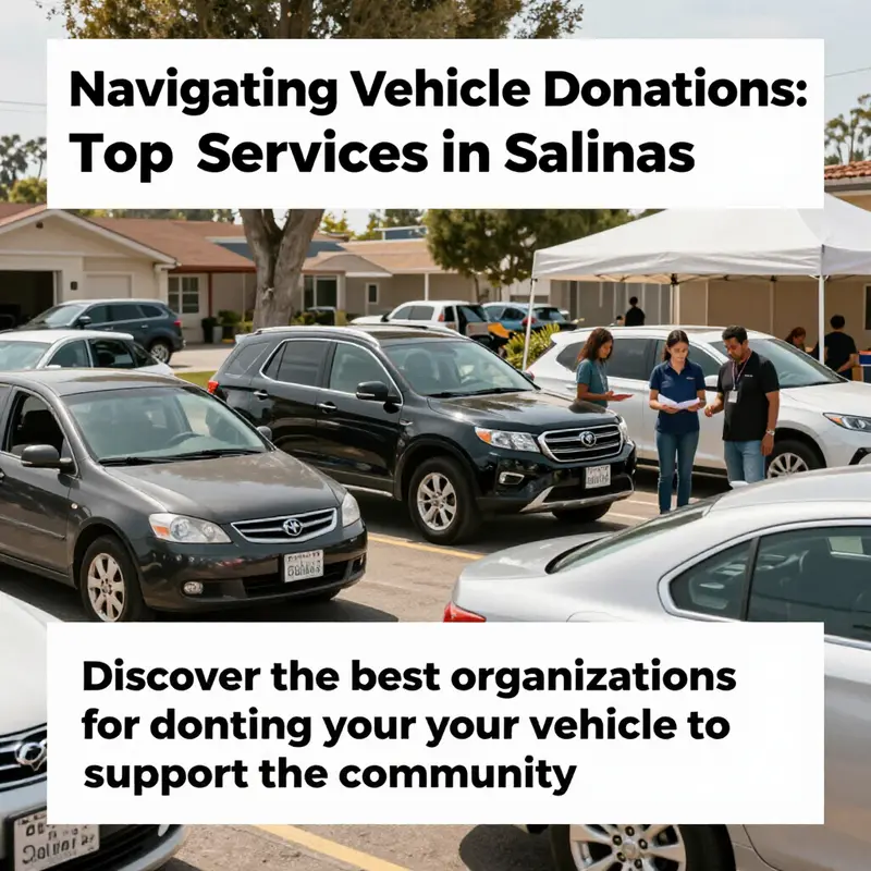 Cover image depicting community members engaging in activities related to vehicle donations in Salinas, showcasing the charitable spirit.