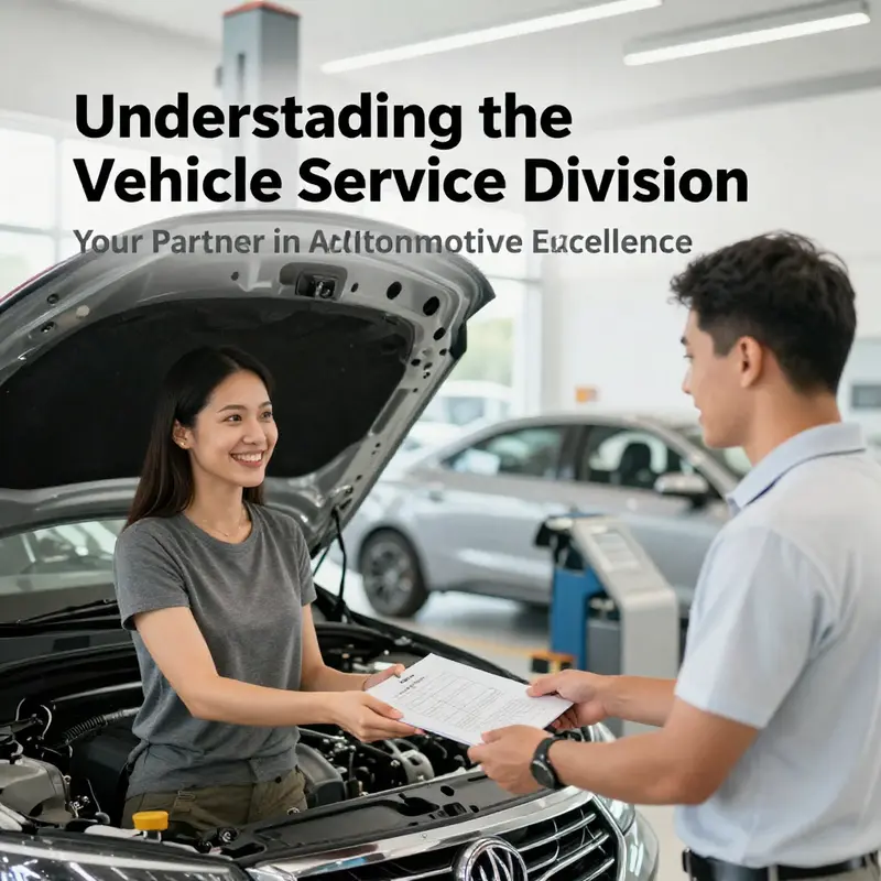 The busy environment of a Vehicle Service Division, emphasizing the dedication to vehicle maintenance and customer satisfaction.