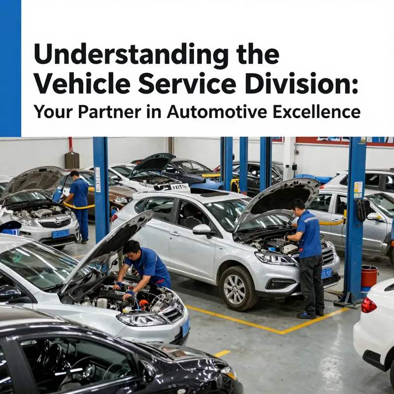 The busy environment of a Vehicle Service Division, emphasizing the dedication to vehicle maintenance and customer satisfaction.