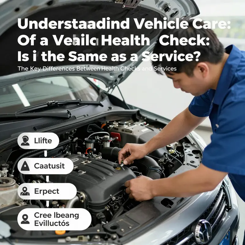 A visual representation of the distinctions between vehicle health checks and services.