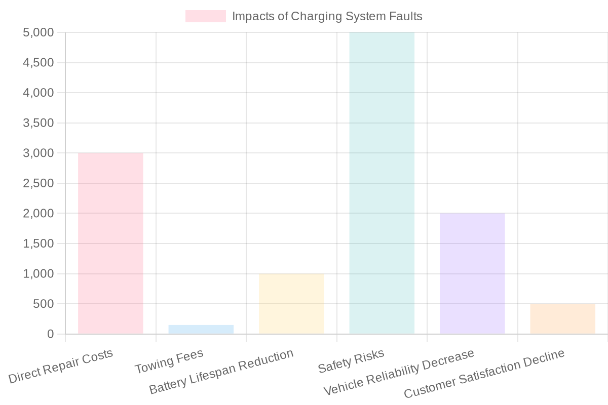 Chart showing the implications of neglecting a faulty service charging system
