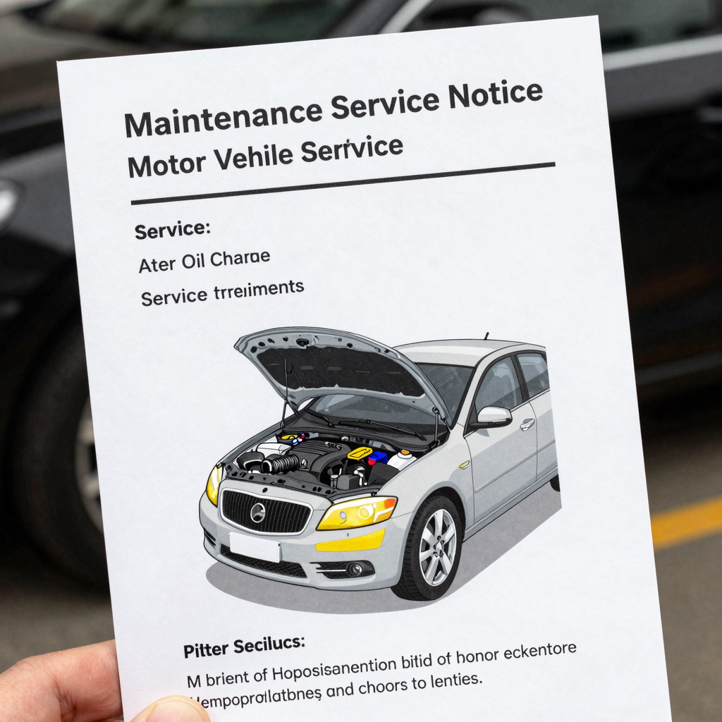 Motor Vehicle Service Notice