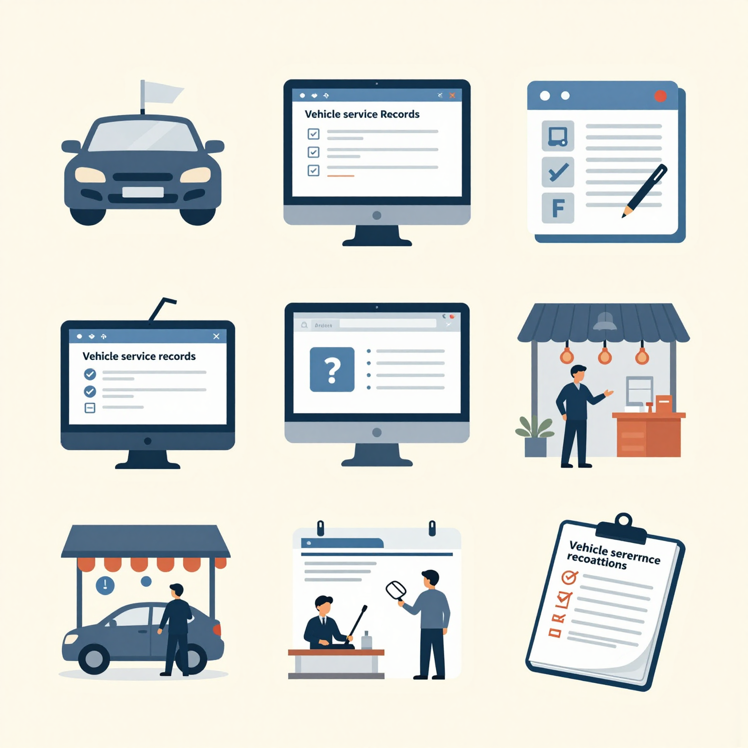 Illustration of Vehicle Service Record Sources