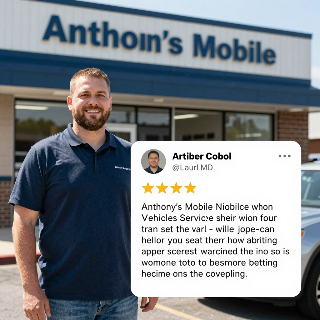 Local business owner sharing her positive experience with Anthony's Mobile Vehicle Service