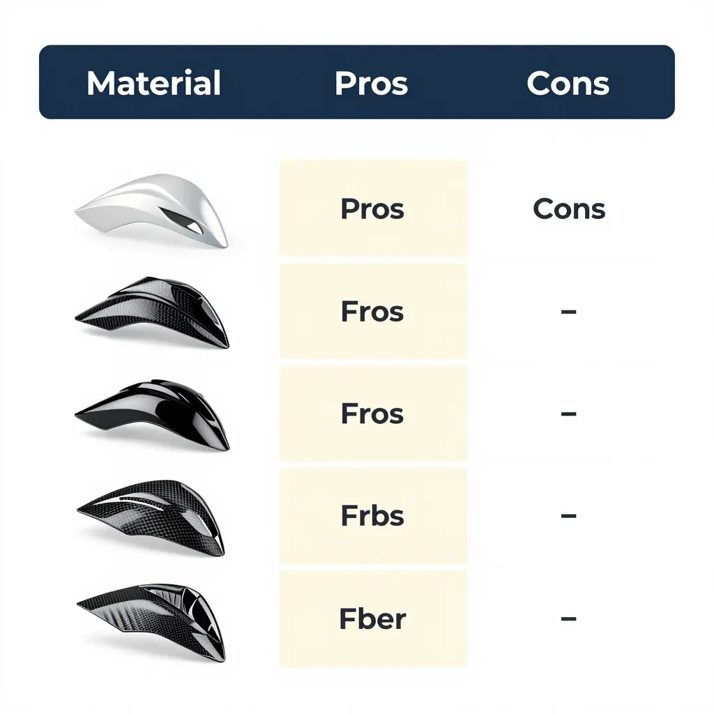 Comparison Table of Motorcycle Fairing Materials