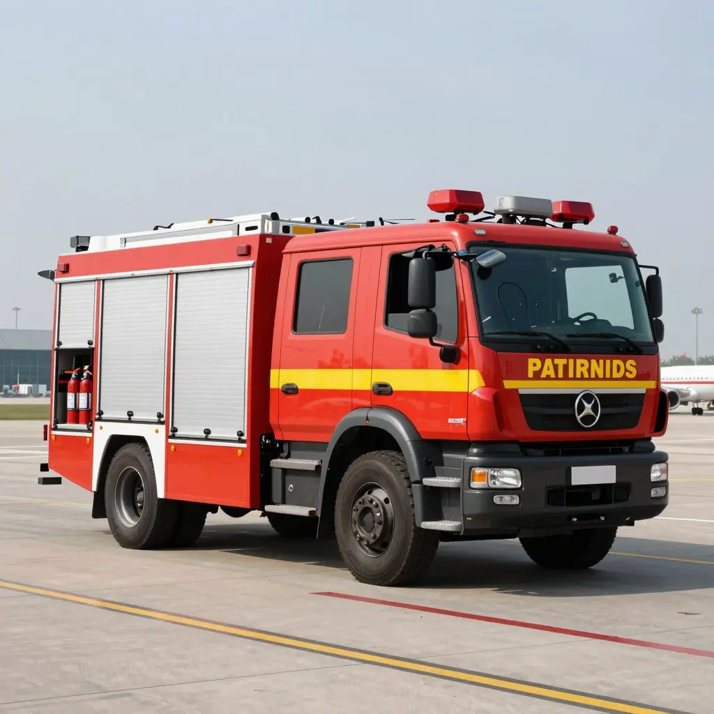 Modern Airport Fire Truck