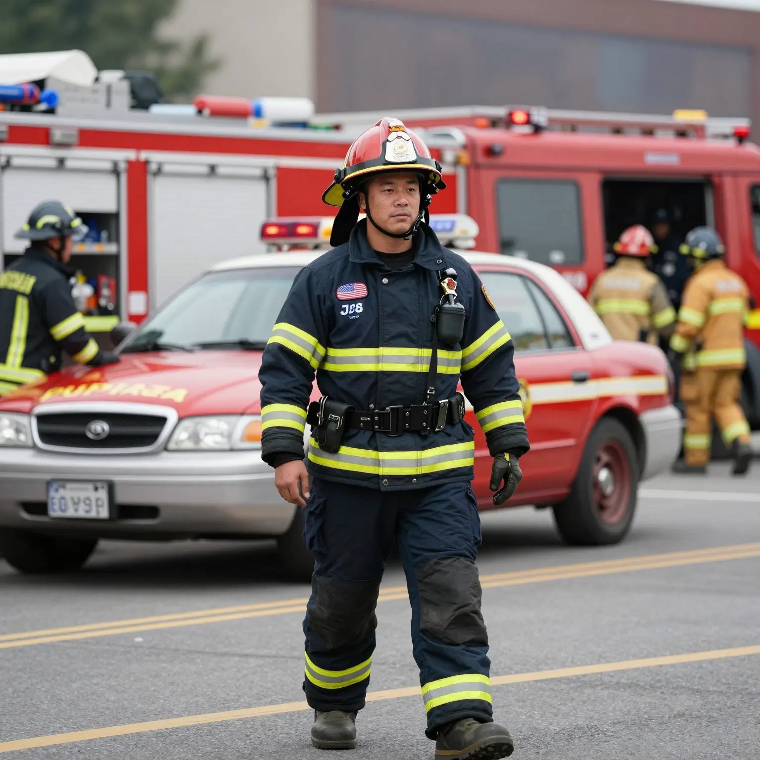 Fire Chief Car in Action