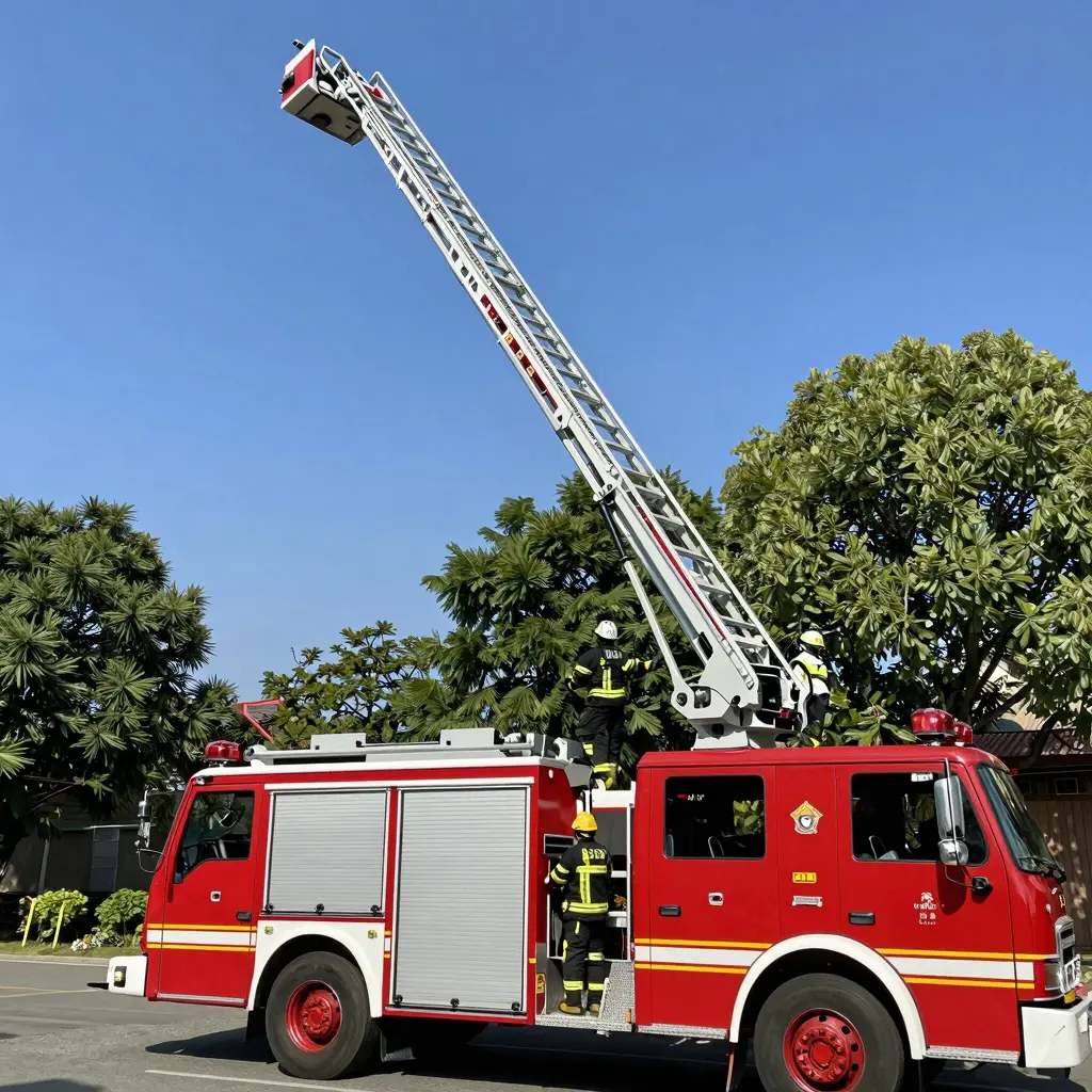 Fire Truck Ladder in Action