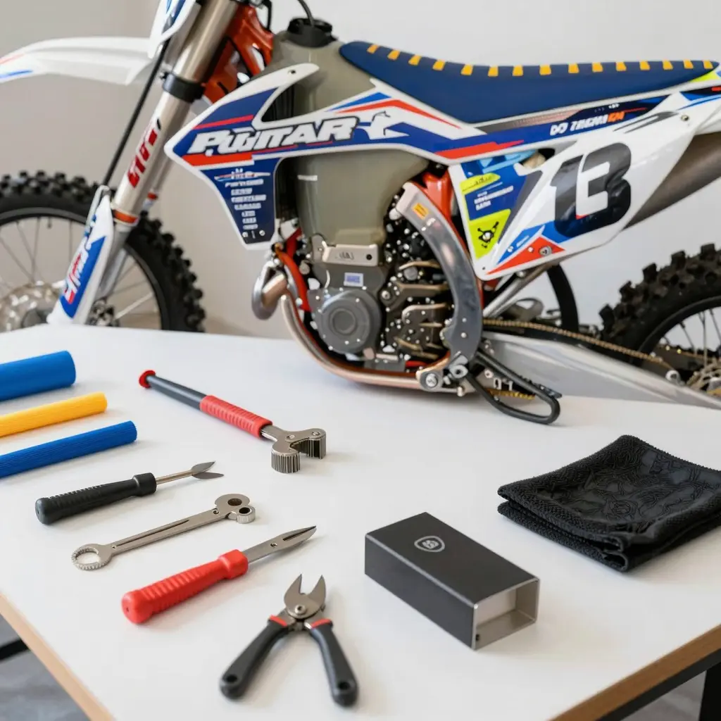 Workspace for Applying Dirt Bike Graphics