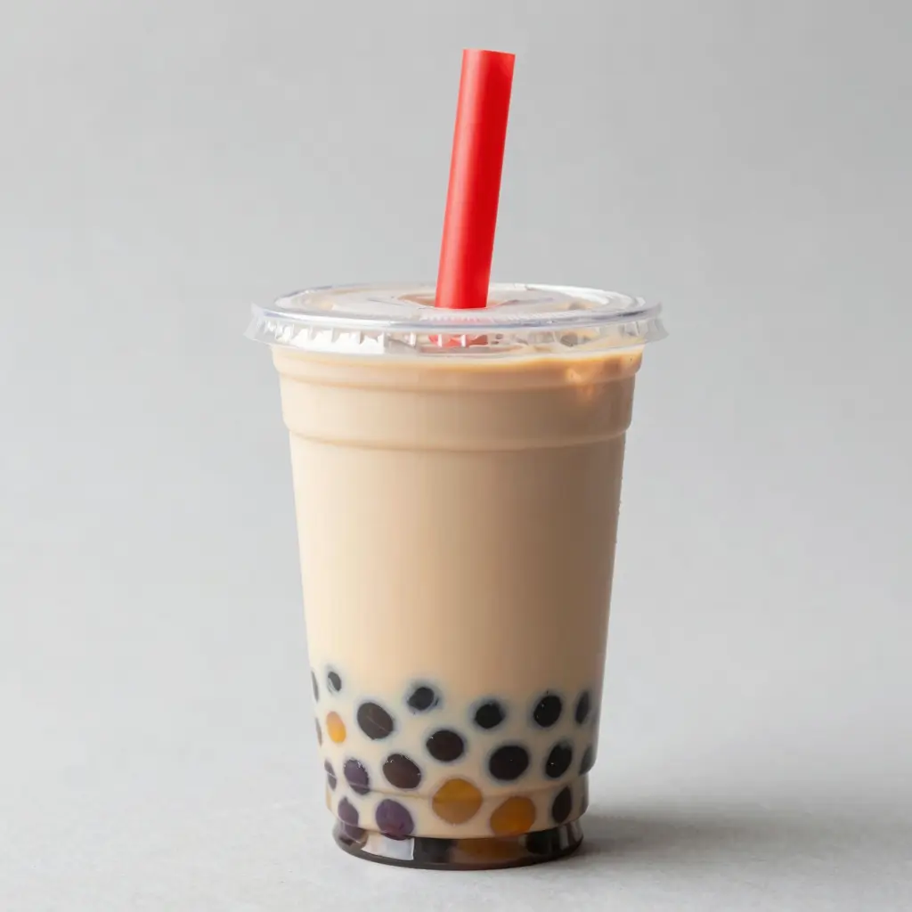 A visually appealing bubble tea cup