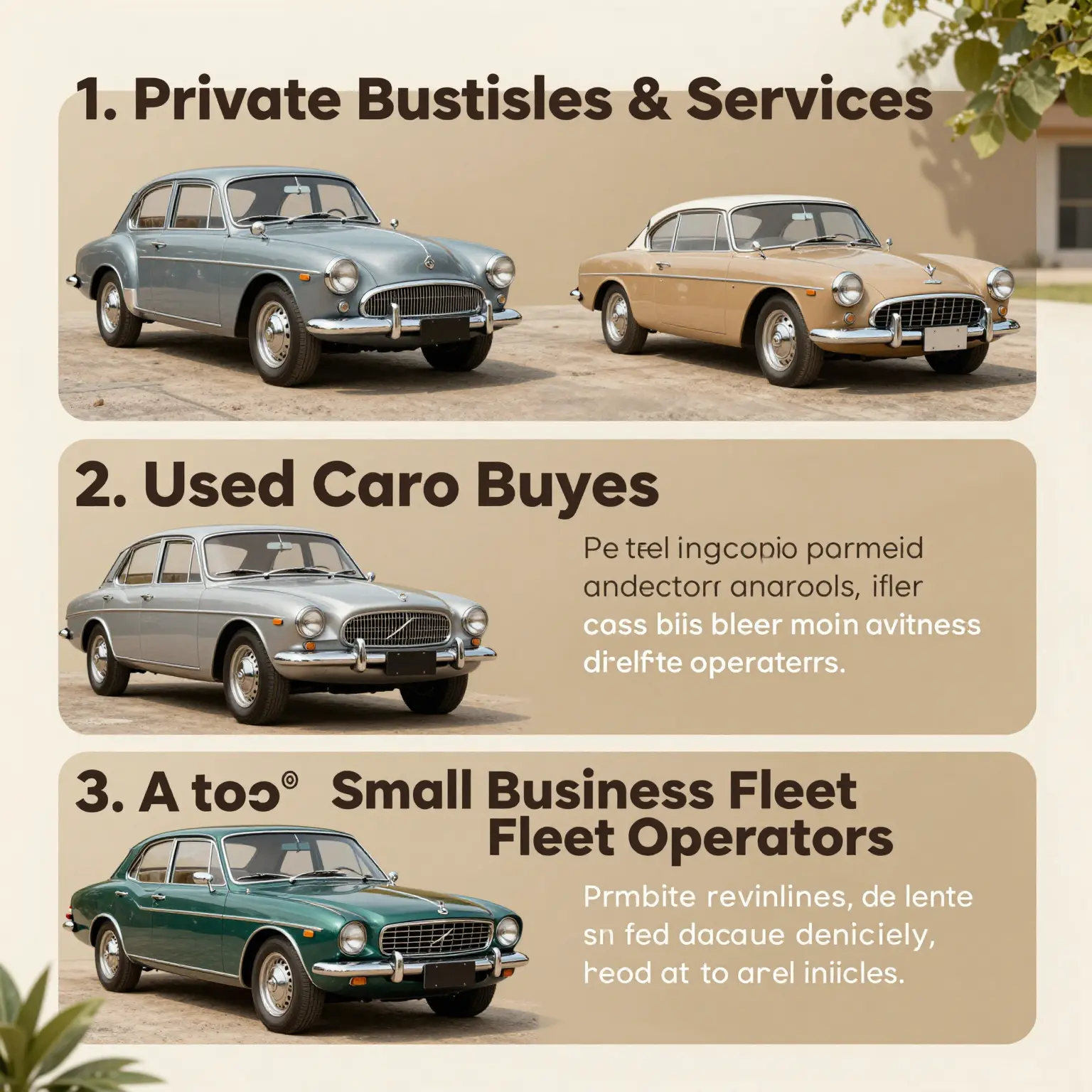 Customer Personas for A to B Auto Sales